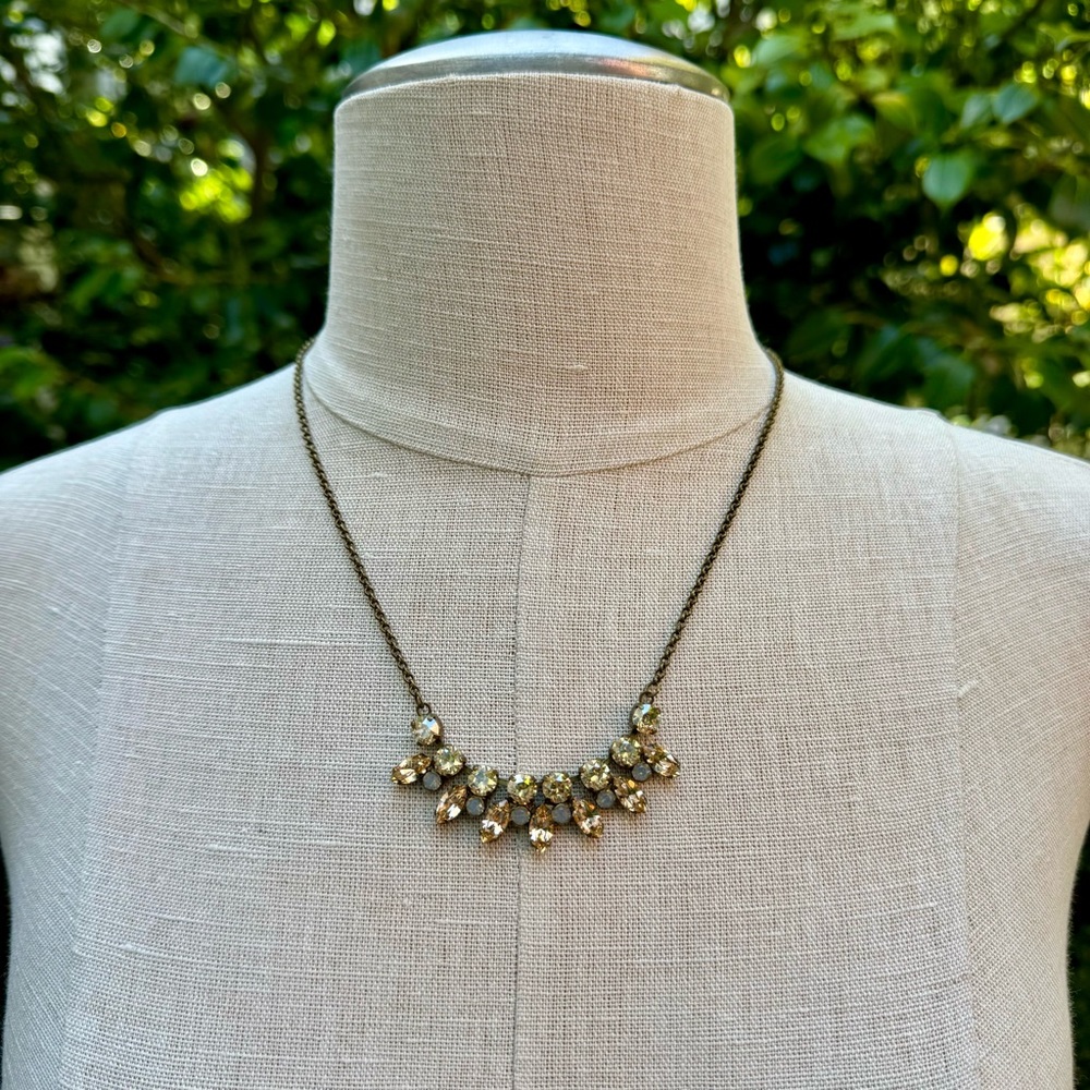 Anthropologie Amber & Blue Crystal Necklace - Picture 2 of 8